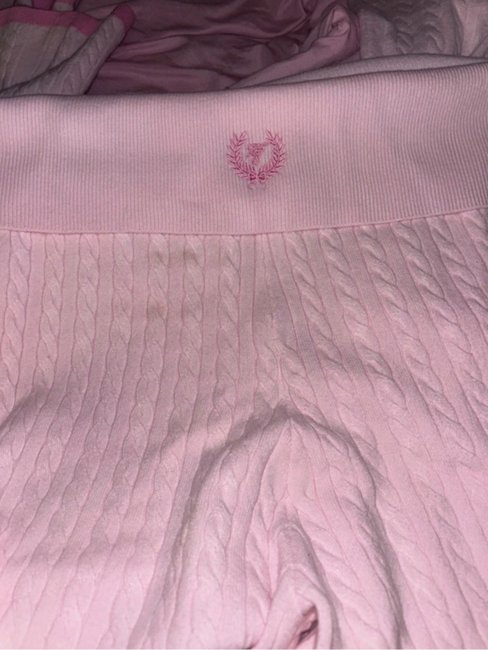 Love shack Fancy PINK Flare Leggings